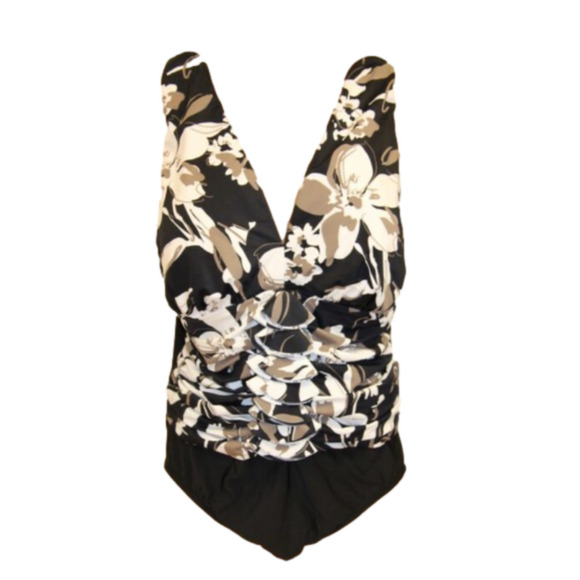 Inc International Concepts women’s floral one piece swimsuit size 18W. - Picture 1 of 9